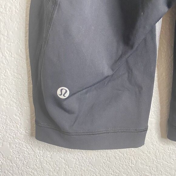Lululemon Color Me Ombre Bike Short Black Gray 9" YogA 4 Athletic Gym Biker - Picture 5 of 12